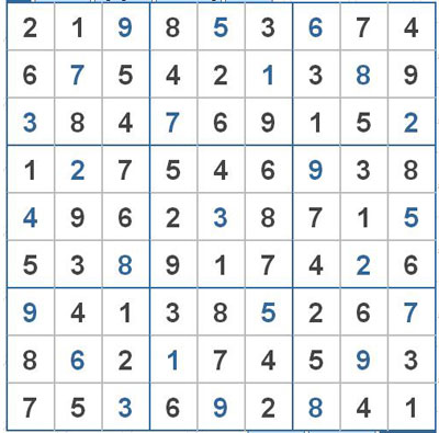 Mời các bạn thử sức với ô số Sudoku 2630 mức độ Khó 1