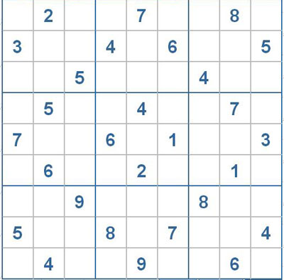 Mời các bạn thử sức với ô số Sudoku 2633 mức độ Khó