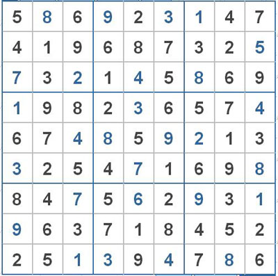 Mời các bạn thử sức với ô số Sudoku 2645 mức độ Khó 1