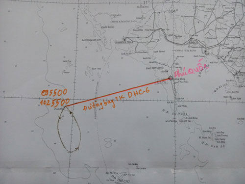Thủy phi cơ bay sang vùng biển Campuchia tìm kiếm máy bay mất tích 1