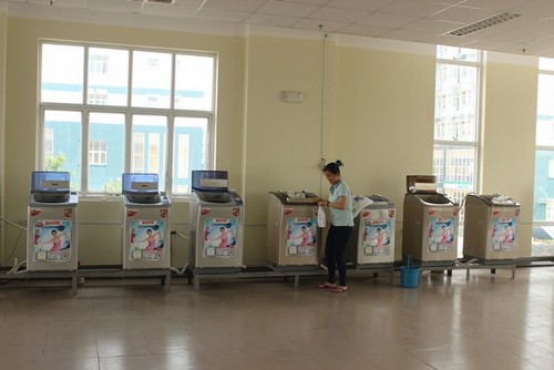 Khu giặt ủi cho sinh viên - Ảnh:Thanh Vạn