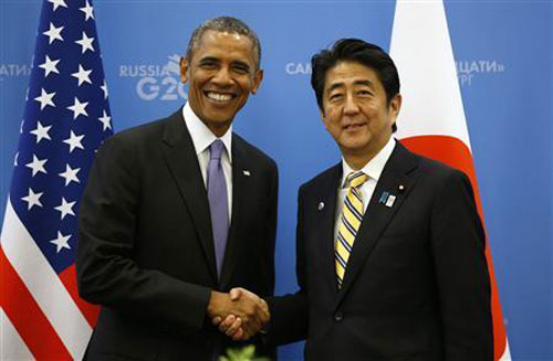 Dự kiến, Thủ tướng Shinzo Abe (phải) và Tổng thống Barack Obama sẽ hội đàm tại Tokyo vào ngày 24.4 - Ảnh: Reuters