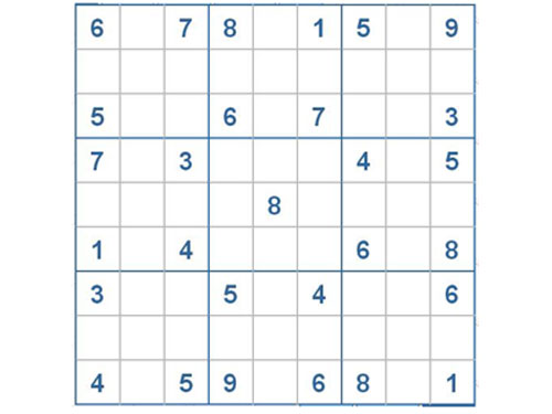 Mời các bạn thử sức với ô số Sudoku 2666 mức độ Khó d