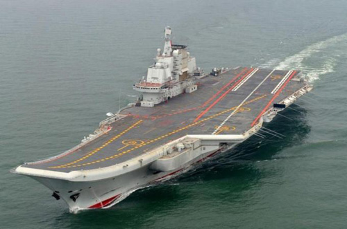Đài Loan sắp diễn tập với giả định Trung Quốc đưa tàu sân bay Liêu Ninh tấn công vào năm 2015 - Ảnh: AFP
