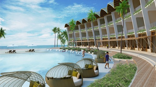 The Shells Resort & Spa Phu Quoc được thiết kế ấn tượng như những con sò đang vuơn mình ra biển khơi