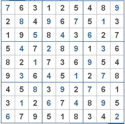 Mời các bạn thử sức với ô số Sudoku 2657 mức độ Rất khó 1