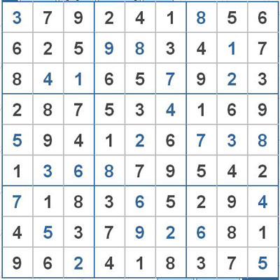 Mời các bạn thử sức với ô số Sudoku 2665 mức độ Khó 1