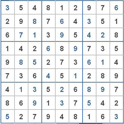 Mời các bạn thử sức với ô số Sudoku 2670 mức độ Khó 1