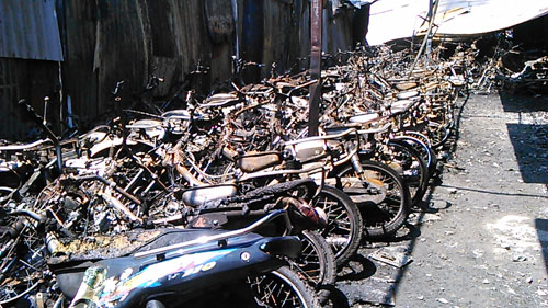 Vụ cháy 300 xe máy tại bãi giữ xe: Thiệt hại khoảng 2 tỉ đồng 4