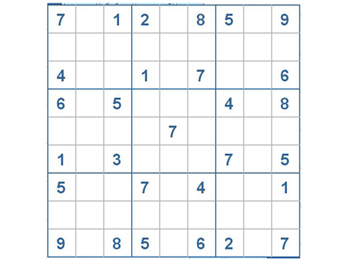 Mời các bạn thử sức với ô số Sudoku 2693 mức độ Khó d