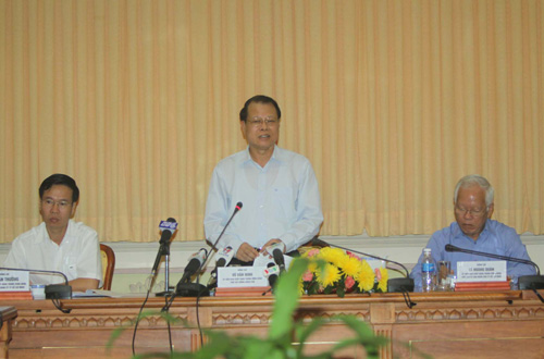 Phó thủ tướng Vũ Văn Ninh phát biểu tại buổi làm việc - Ảnh: Vũ Thanh