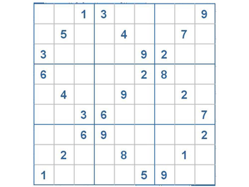 Mời các bạn thử sức với ô số Sudoku 2705 mức độ Khó