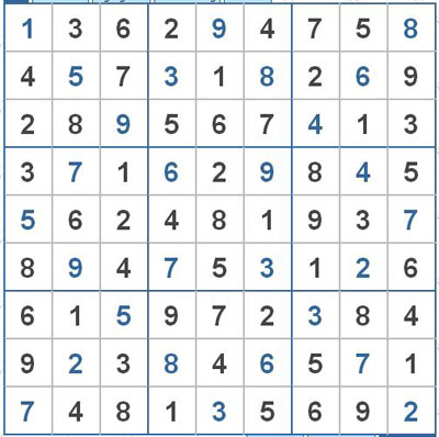 Mời các bạn thử sức với ô số Sudoku 2682 mức độ Khó 1