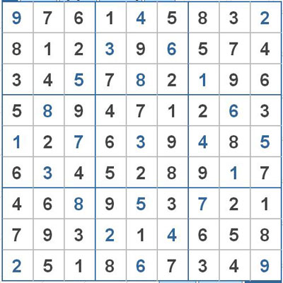 Mời các bạn thử sức với ô số Sudoku 2694 mức độ Khó 1