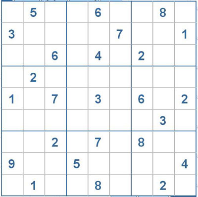 Mời các bạn thử sức với ô số Sudoku 2694 mức độ Khó