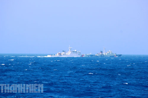 Cận cảnh tàu TQ rượt đuổi tàu cảnh sát biển VN 1
