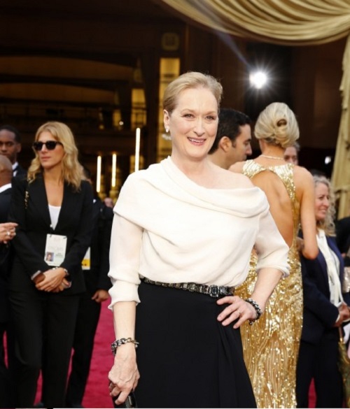 Meryl Streep trên thảm đỏ lễ trao giải Oscar 2014