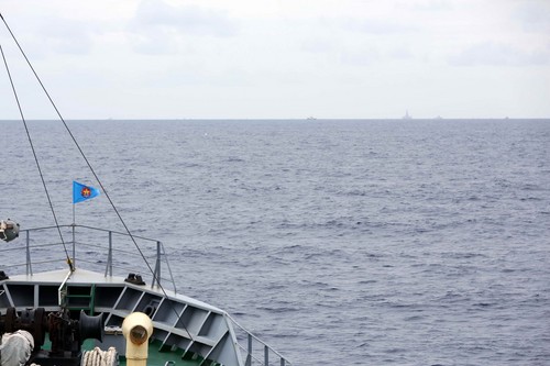 Lực lượng Kiểm ngư không tiếp cận được gần gian khoan Hải Dương - 981, nhưng luôn chủ động liên tục quan sát sự thay đổi của tàu hộ tống và giàn khoan Hải Dương - 981 từ xa