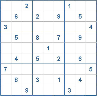 Mời các bạn thử sức với ô số Sudoku 2715 mức độ Khó