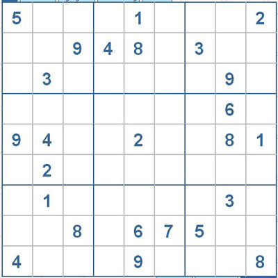 Mời các bạn thử sức với ô số Sudoku 2721 mức độ Khó