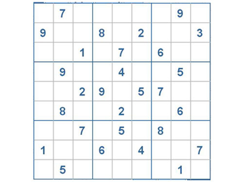 Mời các bạn thử sức với ô số Sudoku 2752 mức độ Khó