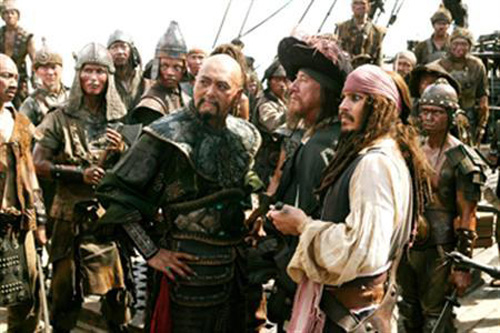 Một cảnh trong phần 3 loạt phim mang tên Pirates of the Caribbean: At World