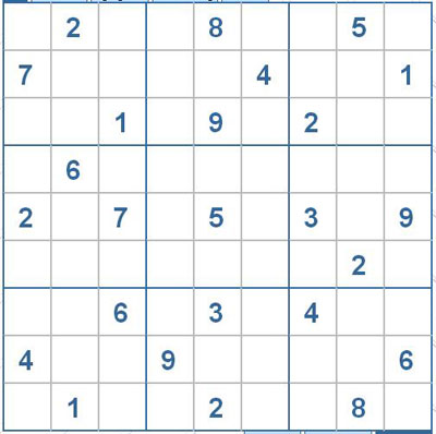 Mời các bạn thử sức với ô số Sudoku 2739 mức độ Khó