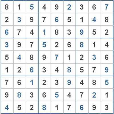 Mời các bạn thử sức với ô số Sudoku 2742 mức độ Khó 1
