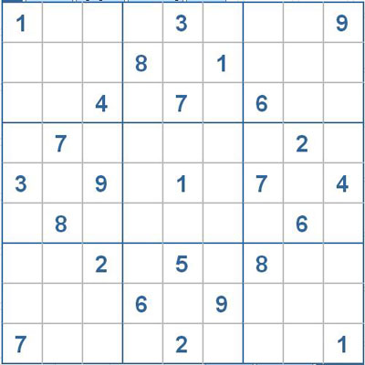 Mời các bạn thử sức với ô số Sudoku 2751 mức độ Khó