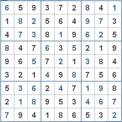Mời các bạn thử sức với ô số Sudoku 2757 mức độ Khó 1