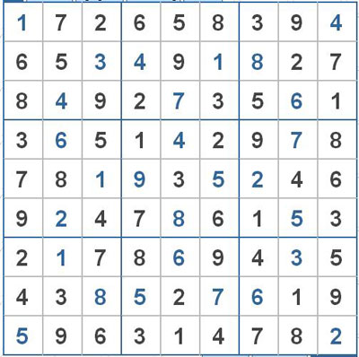 Mời các bạn thử sức với ô số Sudoku 2760 mức độ Khó 1