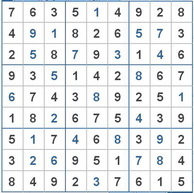 Mời các bạn thử sức với ô số Sudoku 2766 mức độ Khó 1