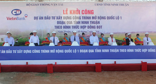 Khởi công dự án mở rộng QL 1A đoạn qua Ninh Thuận