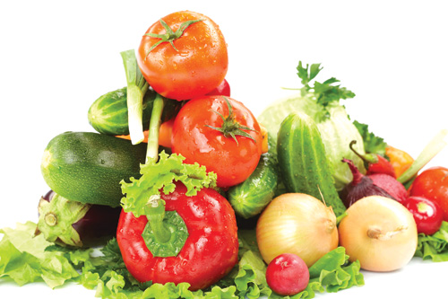 Cà chua, dưa leo, ớt chuông... đều không đem lại năng lượng thừa cho cơ thể - Ảnh: Shutterstock 