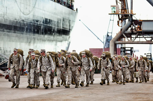 Lực lượng lính thủy đánh bộ Mỹ tại căn cứ Darwin của Úc - Ảnh: mix1049.com.au