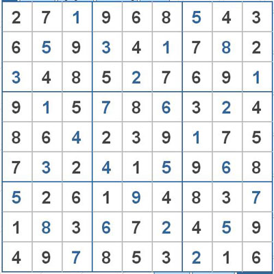 Mời các bạn thử sức với ô số Sudoku 2781 mức độ Khó 1