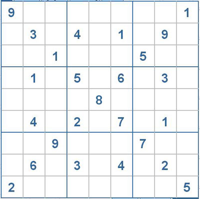 Mời các bạn thử sức với ô số Sudoku 2796 mức độ Khó