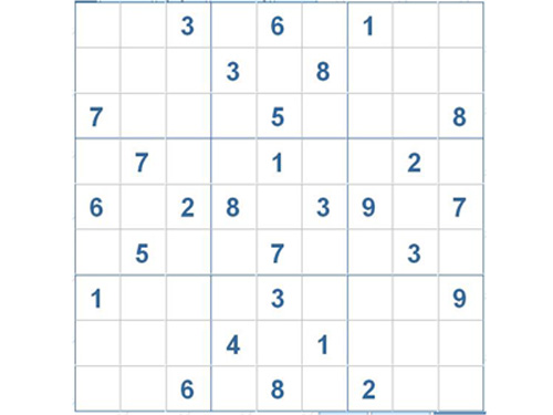 Mời các bạn thử sức với ô số Sudoku 2799 mức độ Khó