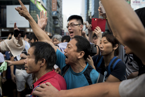 Người biểu tình Hồng Kông tiếp tục xuống đường ngày 29.9 - Ảnh: AFP