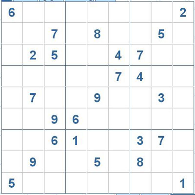Mời các bạn thử sức với ô số Sudoku 2805 mức độ Khó2