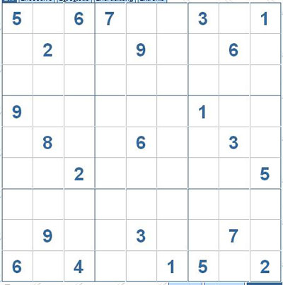 Mời các bạn thử sức với ô số Sudoku 2820 mức độ Khó