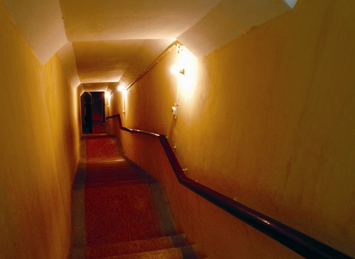 Lòng đất Ba Đình còn có các công trình phục vụ kháng chiến. Đây là lối xuống một hầm ngầm trong Hoàng thành