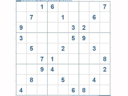 Mời các bạn thử sức với ô số Sudoku 2851 mức độ Khó