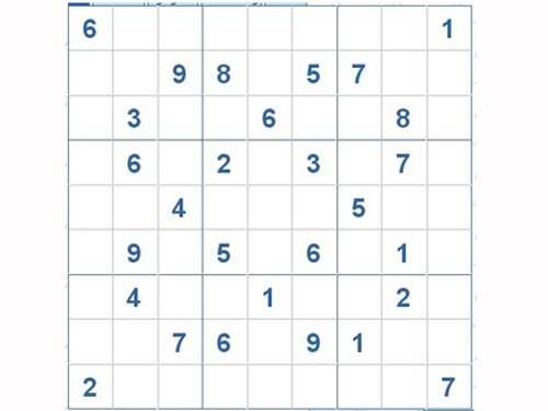 Mời các bạn thử sức với ô số Sudoku 2854 mức độ Khó