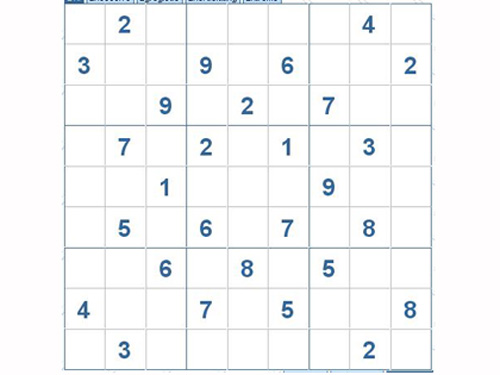 Mời các bạn thử sức với ô số Sudoku 2857 mức độ Khó fd