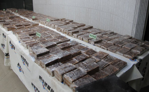 600 bánh heroin bị thu giữ ở Đài Loan - Ảnh: AFP