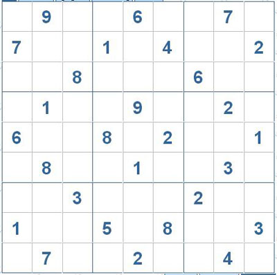 Mời các bạn thử sức với ô số Sudoku 2838 mức độ Khó