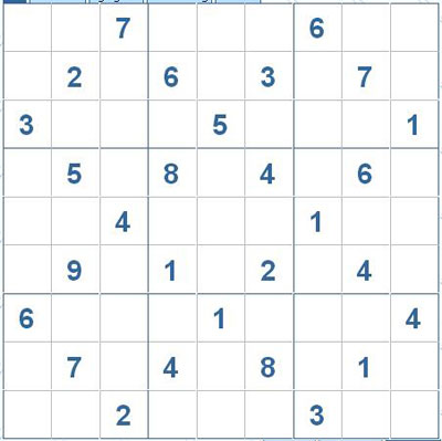 Mời các bạn thử sức với ô số Sudoku 2841 mức độ Khó 2