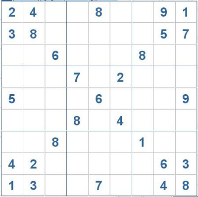 Mời các bạn thử sức với ô số Sudoku 2847 mức độ Khó