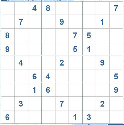 Mời các bạn thử sức với ô số Sudoku 2850 mức độ Khó 1